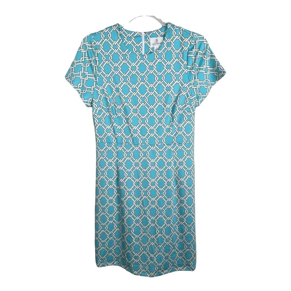 Julie Brown NYC Tiffany Ivory White‎ Geometric Sheath Dress Size S Resort